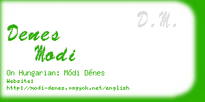 denes modi business card