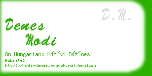 denes modi business card